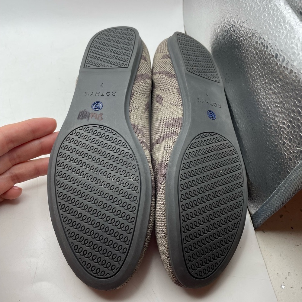 Rothy's The Loafer womens gray Camouflage Slip-On Flats size 7 - Picture 8 of 9